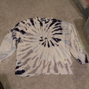 Peloton Navy and White Tie-Dye Sweatshirt